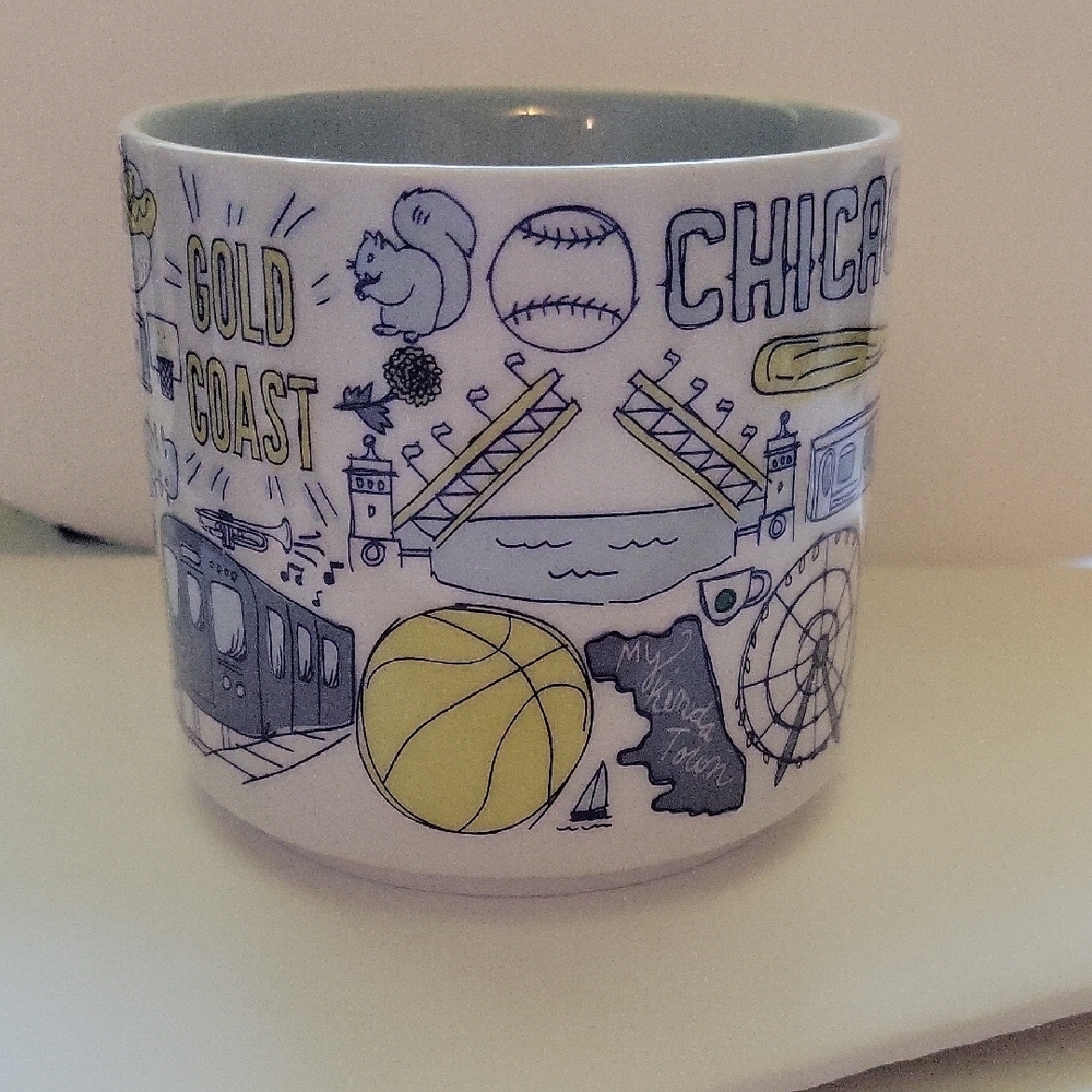 Starbucks Chicago Mug with White and Blue Design - Picture 3 of 8